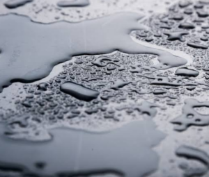Close-up of ice forming on pavement