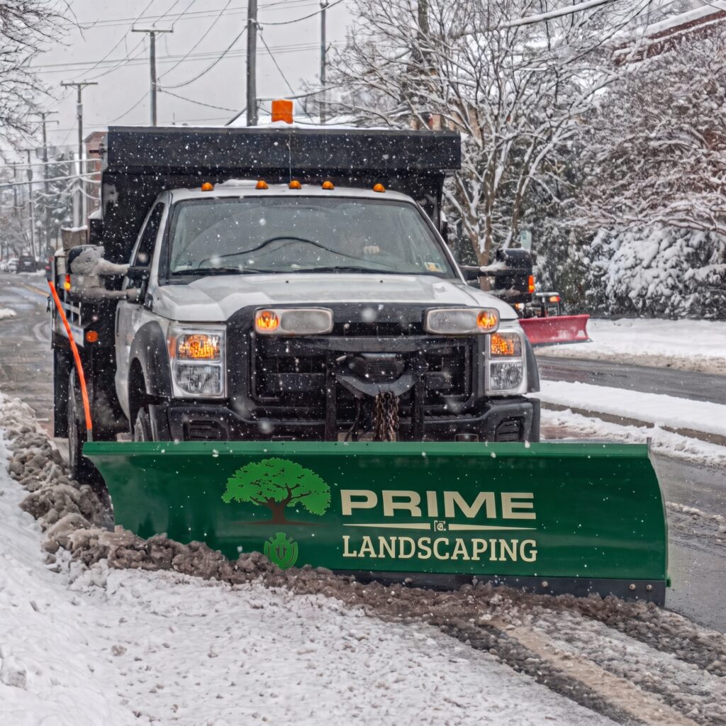 Prime Landscaping snow removal truck